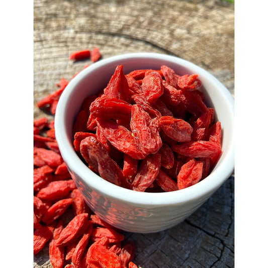 Baie de Goji Bio - Chine - * Une saveur unique, à la fois douce et légèrement acidulée, avec des nuances complexes. Une légère note de caramel . * - SPICY CANDY®