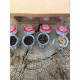 Coffret Black and White - Poivre Banasura, Poivre Jam Bio, Poivre Blanc, Poivre Tellicherry Bio.