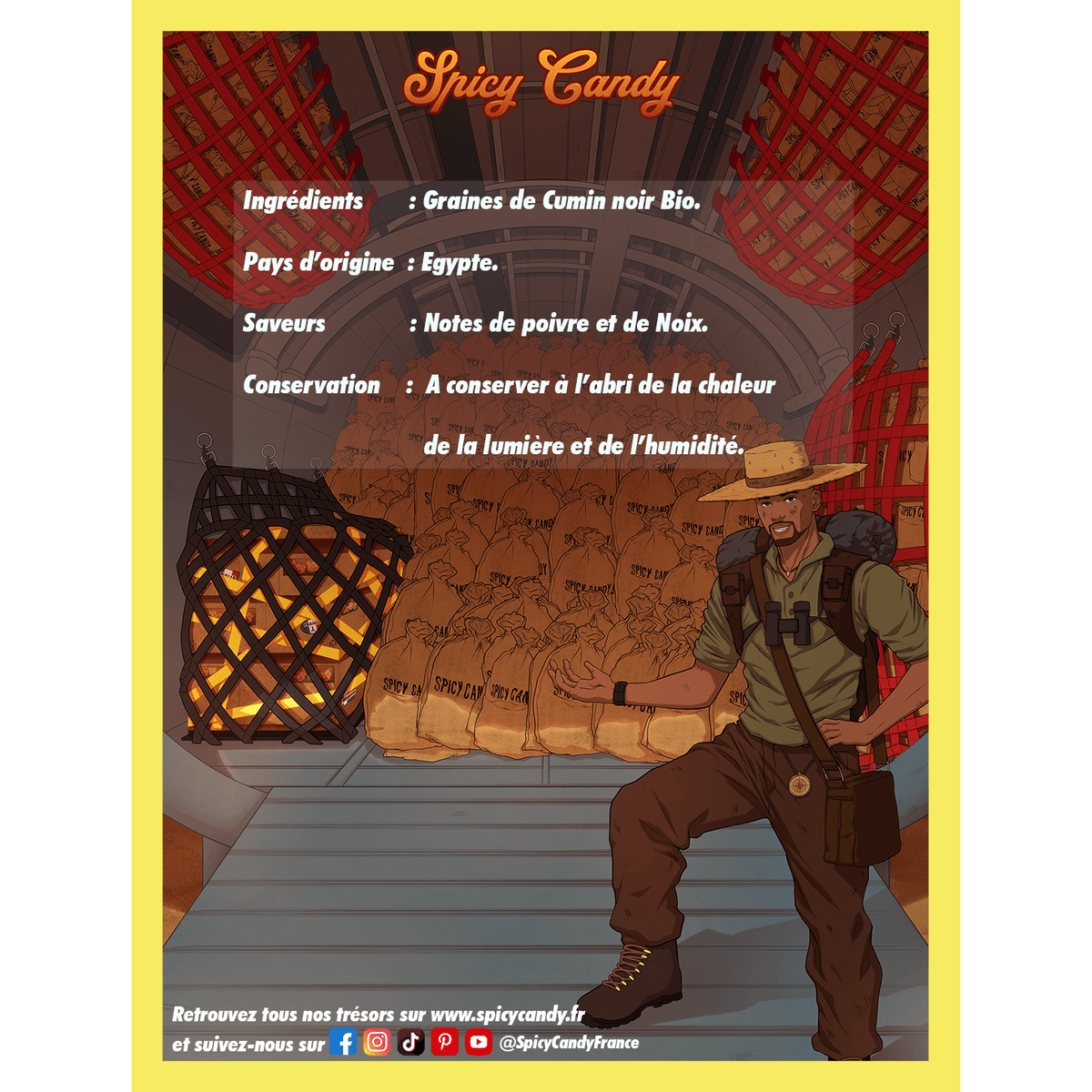 Cumin Noir Bio - Égypte - * Notes de Poivre et de Noix * - SPICY CANDY®